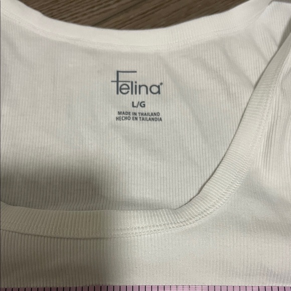 Felina Women's Tank Tops - Cream and White - Picture 8 of 9